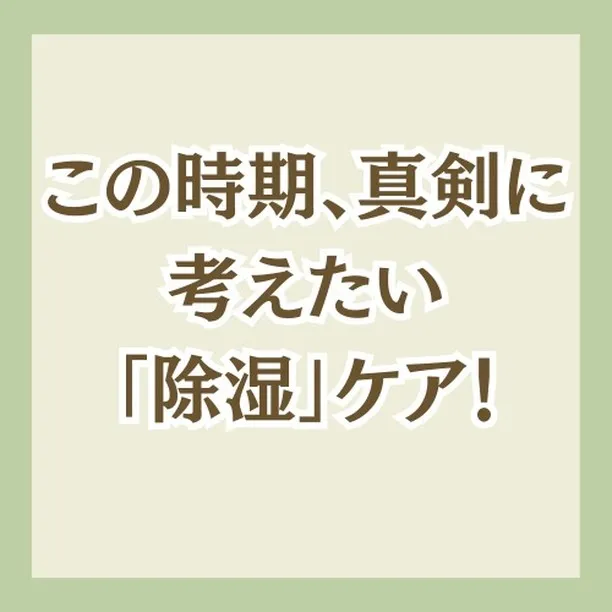 【体質改善】この時期、身体の「除湿」ケアが必要です！