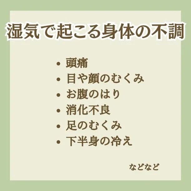 【体質改善】この時期、身体の「除湿」ケアが必要です！